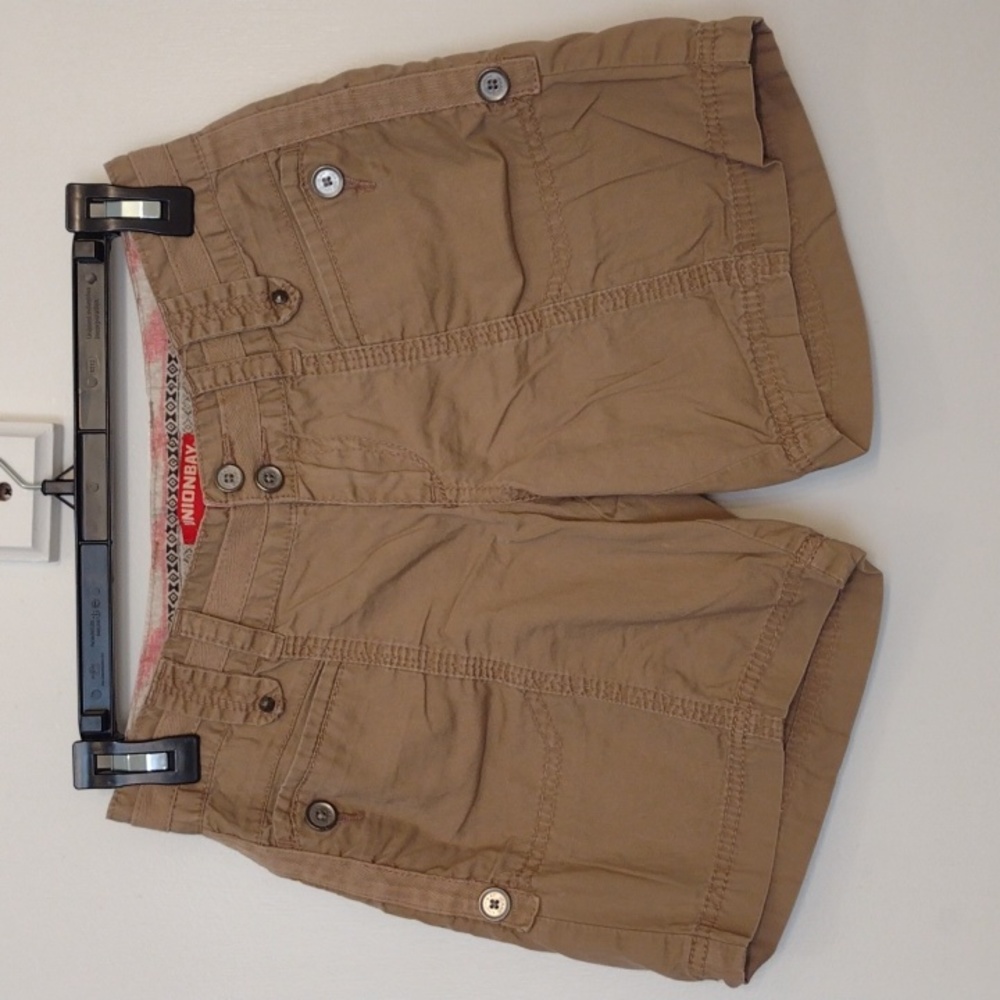 Union Bay 100% Cotton Tan Utility Cargo Shorts size 1